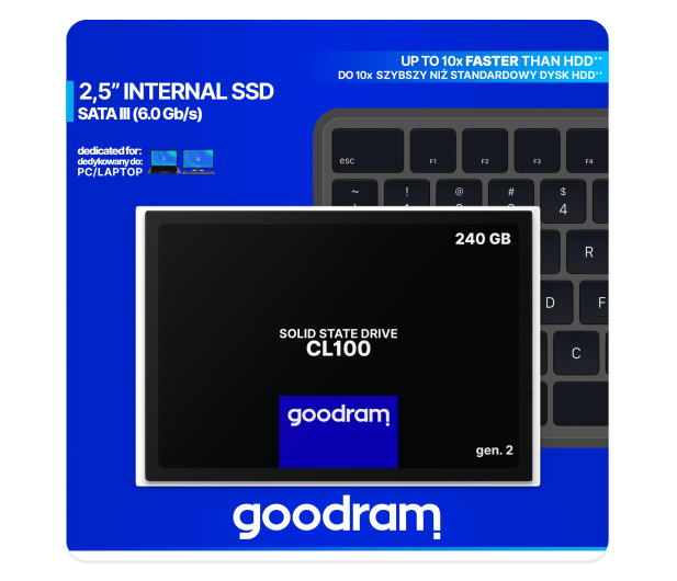 GOODRAM 240GB 2,5" SATA SSD CL100 - 392650 - zdjęcie 4